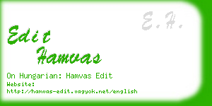 edit hamvas business card